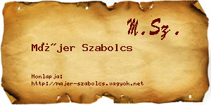 Májer Szabolcs névjegykártya