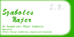 szabolcs majer business card