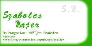 szabolcs majer business card